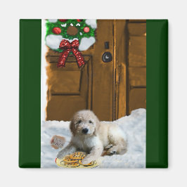 Imã Presentes de Natal de Goldendoodle