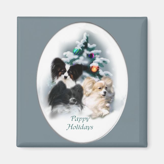 Imã Presentes de Natal de Papillon (Frente)