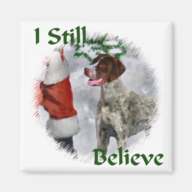 Imã Presentes de Natal de Ponteiro Alemão Curto (Frente)