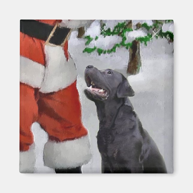 Imã Presentes de Natal do Labrador Retriever (Frente)