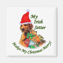 Imã Presentes de Natal do Setter Irlandês