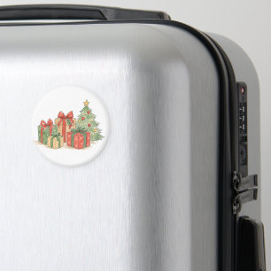 Imã Presentes de Natal Empilhados com Árvore para Pres