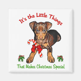 Imã Presentes de Natal Miniatura Pinscher