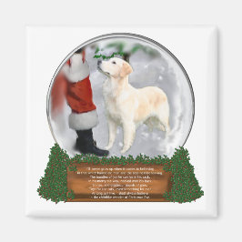 Imã Presentes de Natal para ouro Retriever