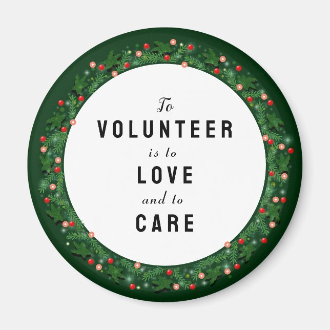 Imã Presentes de Natal para Voluntários (Frente)