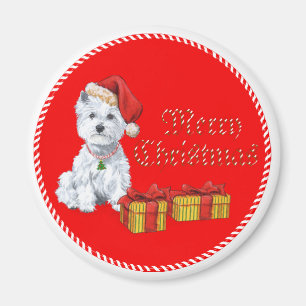 Imã Presentes de Natal para West Highland White Terrie