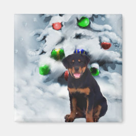 Imã Presentes de Natal Rottweiler