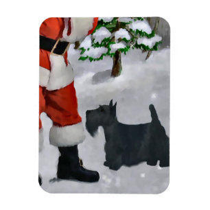Ímã Presentes de Natal Terrier escoceses