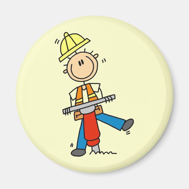 Imã Presentes de Operário da Construção com Martelo Pe (Frente)