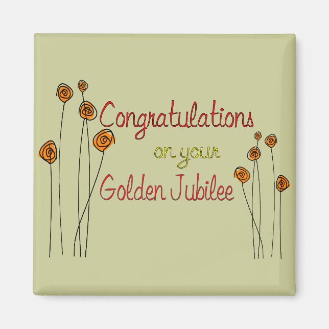 Imã Presentes de Ouro freiras Jubileu (50º Aniversário (Frente)