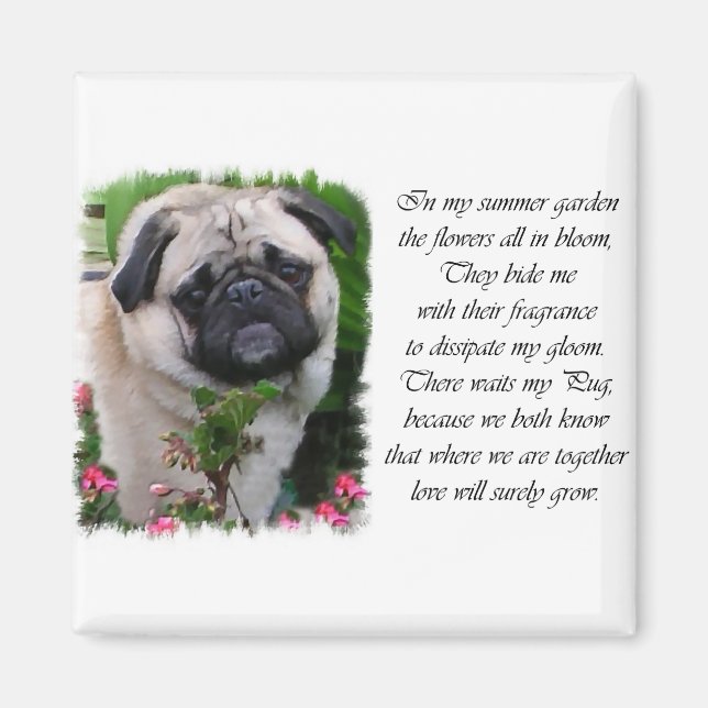 Imã Presentes de Pug Lovers (Frente)