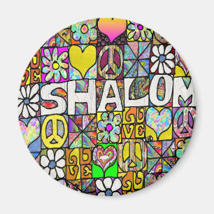 Imã Presentes de Roupa de LOVE Psicodélico com Shalom
