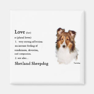 Imã Presentes de Sheltie Art de Sheepdog Shetland