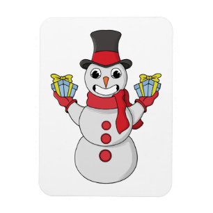 Ímã Presentes de Snowman