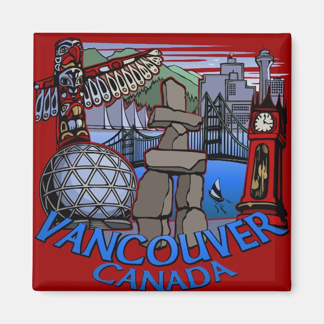 Imã Presentes de Vancouver Magnet Souvenir Magnet Vanc (Frente)