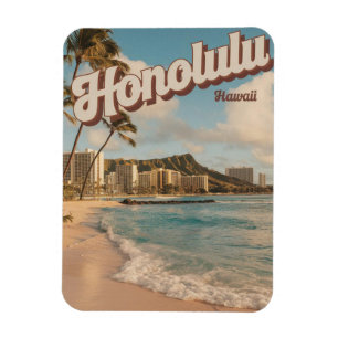 Ímã Presentes de viagem da praia tropical de Honululu,