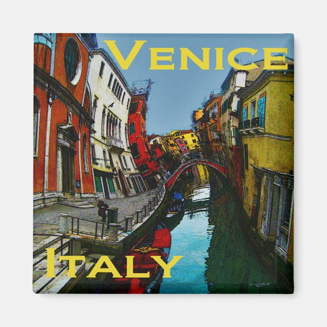 Imã Presentes de Viagem malucos - Veneza (Frente)