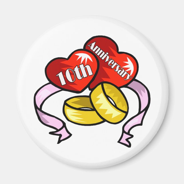 Imã Presentes do 10º aniversário de casamento (Frente)