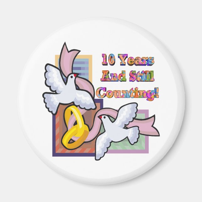 Imã Presentes do 10º aniversário de casamento (Frente)