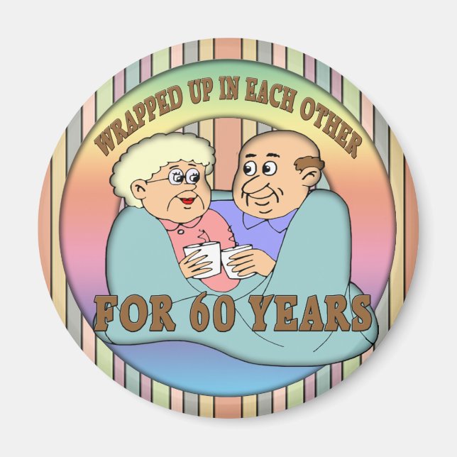 Imã Presentes do 60º aniversário de casamento (Frente)