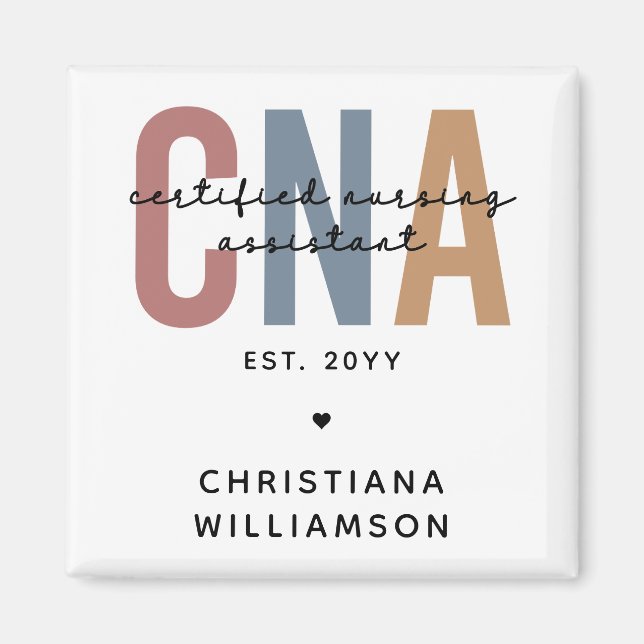 Imã Presentes do Assistente de Enfermagem Certificado  (Frente)