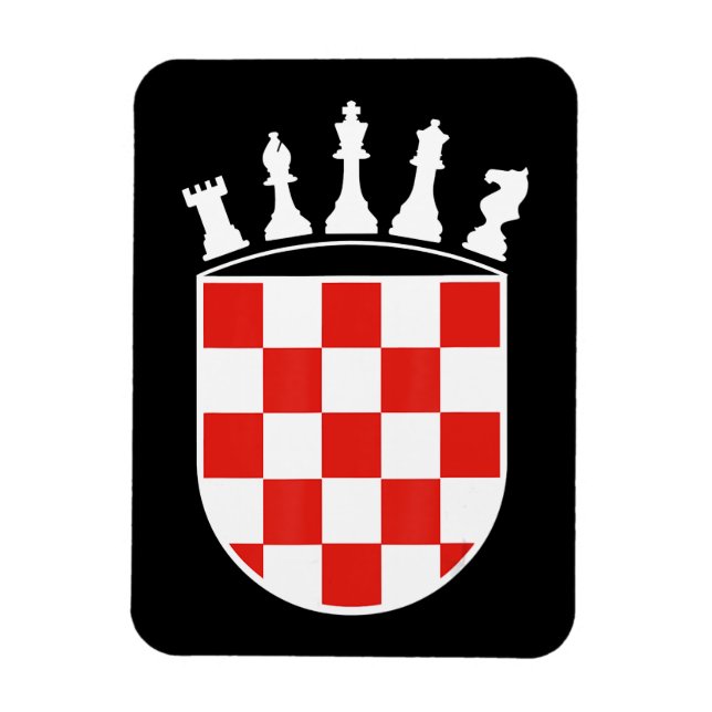 Ímã Presentes do jogador de xadrez para croata (Vertical)