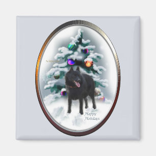 Imã Presentes do Natal do Schipperke