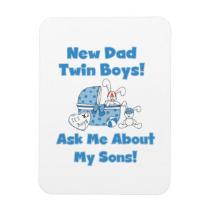 Ímã Presentes do Novo papai Twin Boys