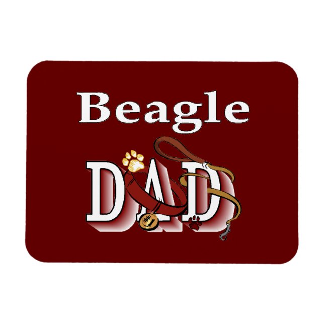 Ímã Presentes do Pai Beagle (Horizontal)