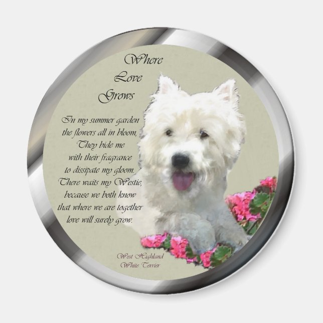 Imã Presentes do West Highland White Terrier (Frente)