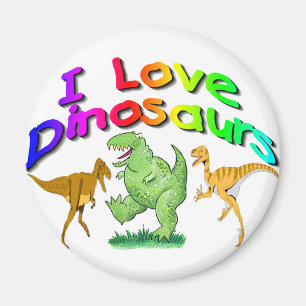Imã Presentes dos dinossauros dos miúdos "eu amo"