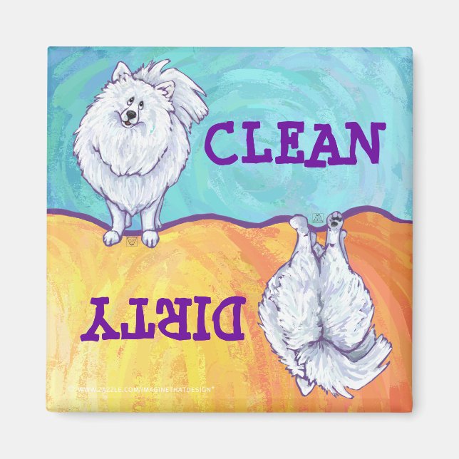 Imã Presentes e acessórios da Pomerânia Branca (Frente)