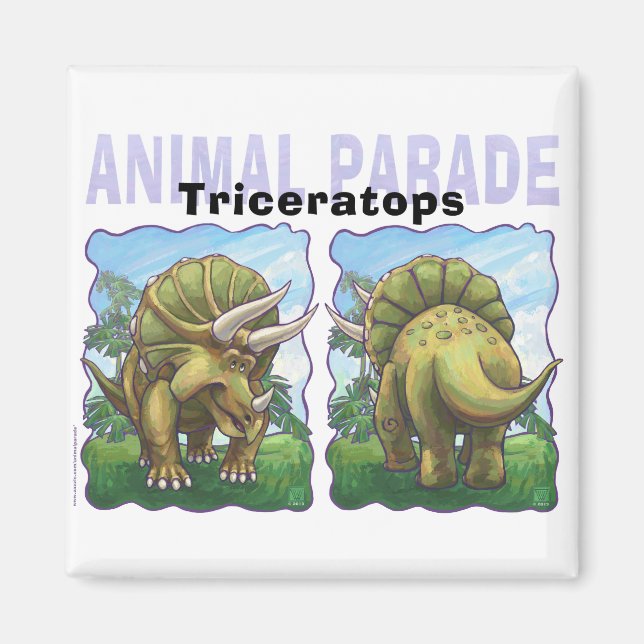 Imã Presentes e acessórios do Triceratops (Frente)