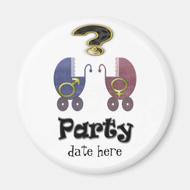 Imã Presentes e Convites de Partes Reveladoras de Gêne (Frente)