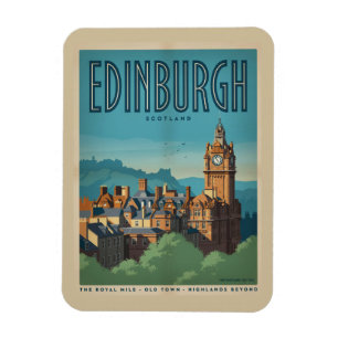 Ímã Presentes e lembranças da capital vintage Edimburg