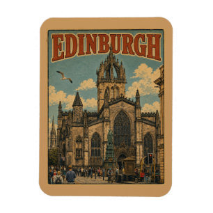 Ímã Presentes e lembranças da capital vintage Edimburg