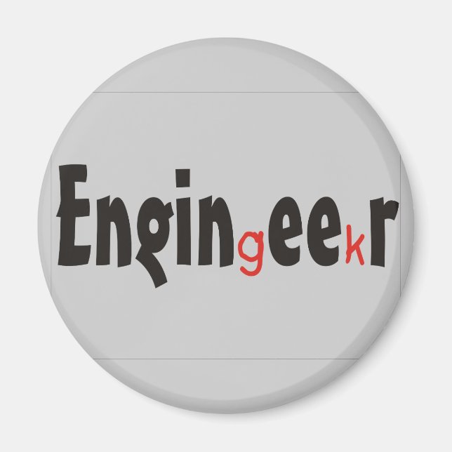 Imã Presentes engraçados do engenheiro "Geek" (Frente)