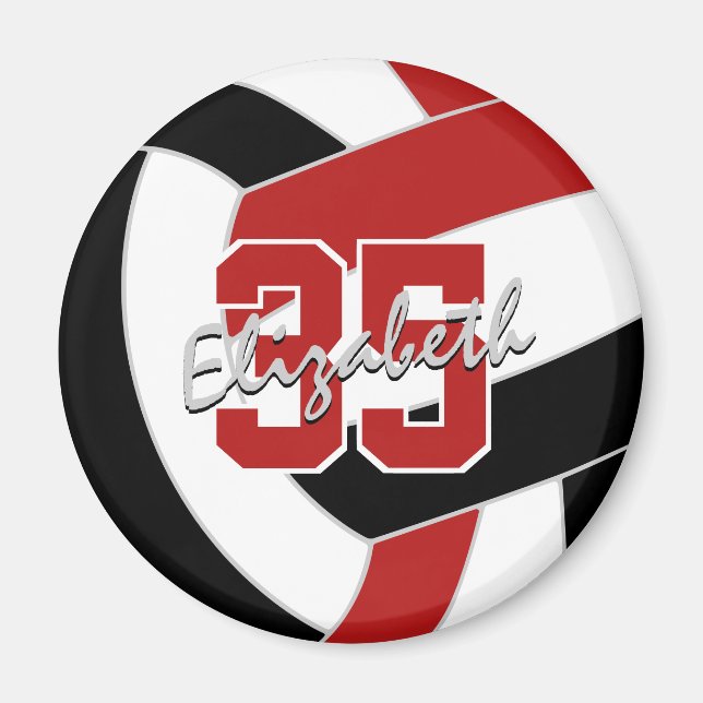 Imã presentes espirituais da equipe de vôlei negra ver (Frente)