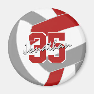 Imã presentes espirituais de vôlei de cinza vermelha c