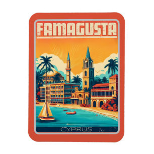 Ímã Presentes lembranças da praia de Famagusta Chipre 
