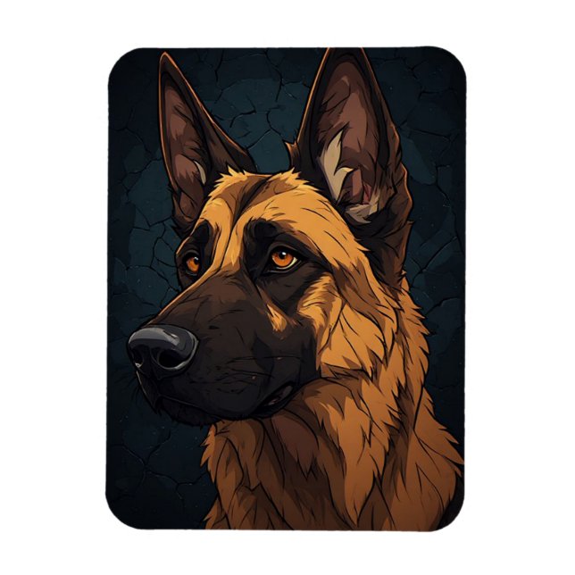 Ímã 🐕 Presentes para Donos de Pastor Alemão 🐕 (Vertical)