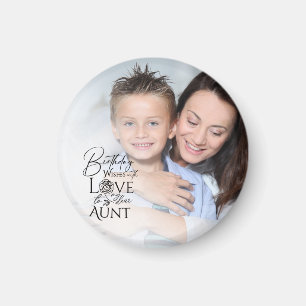 Imã Presentes Para Tia Design Simples de Aniversário