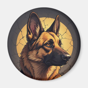 Imã 🦴 Presentes Pastor Alemão Para Amantes de Animais