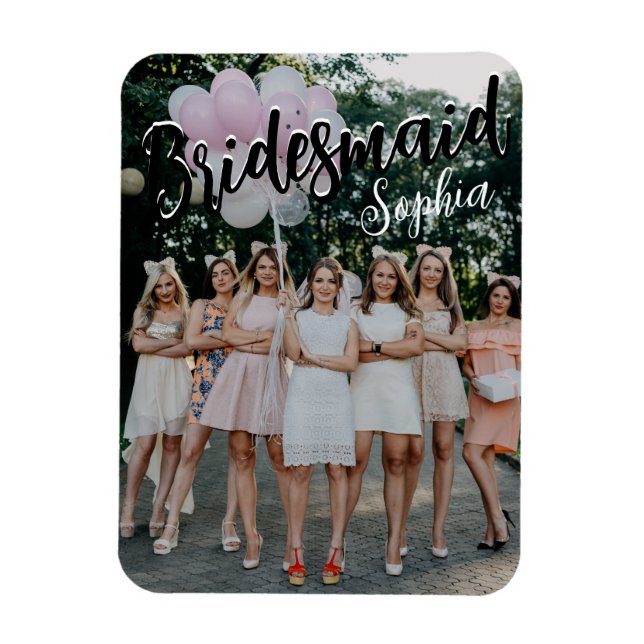 Ímã Presentes Personalizados para Damas de Honra Foto  (Vertical)