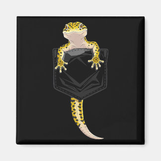Imã Presentes Poc de Lagarto Reptil Cute Leopardo Geck