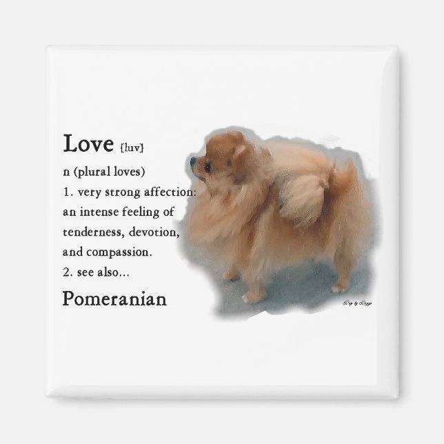 Imã Presentes Pomeranianos (Frente)