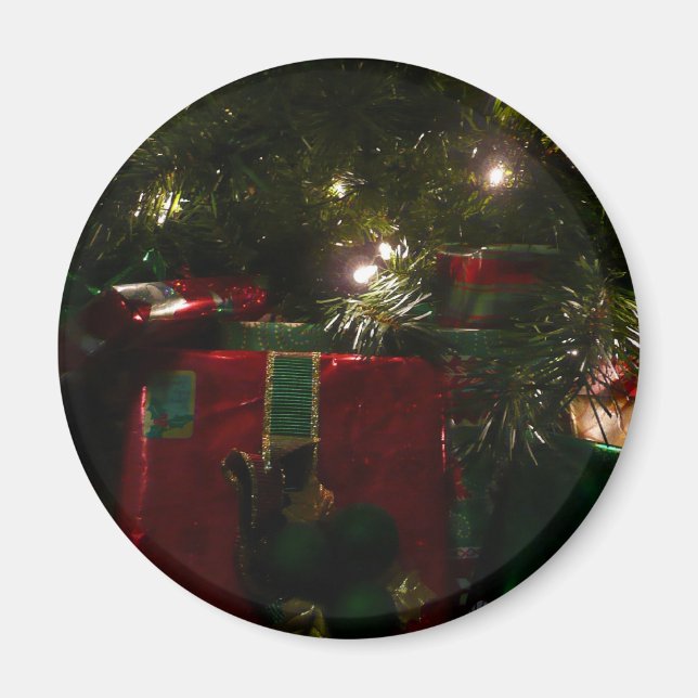 Imã Presentes sob o Natal em árvore (Frente)