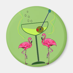Imã Presentes tropicais da arte do flamingo