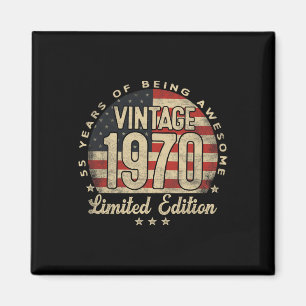 Imã Presentes Vintage 1970 Edição Limitada 55 anos Usa