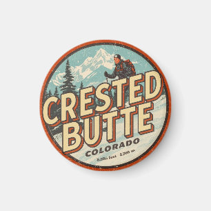 Imã presentes vintage crested butte colorado montanha